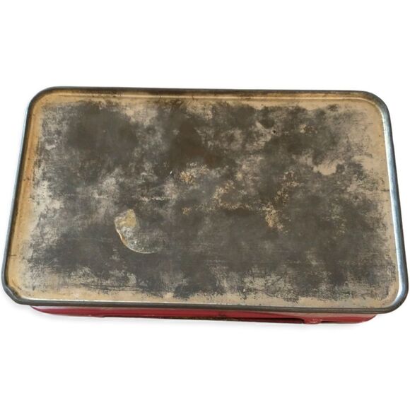 Blue Bird Toffee Tin Boat Village Design Hinged England Vtg Harry Vincent Candy. - Picture 6 of 16